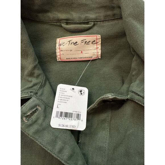 Free People Madison City Twill Jacket in Adventurer Size L. Oversized Utility - Picture 5 of 8